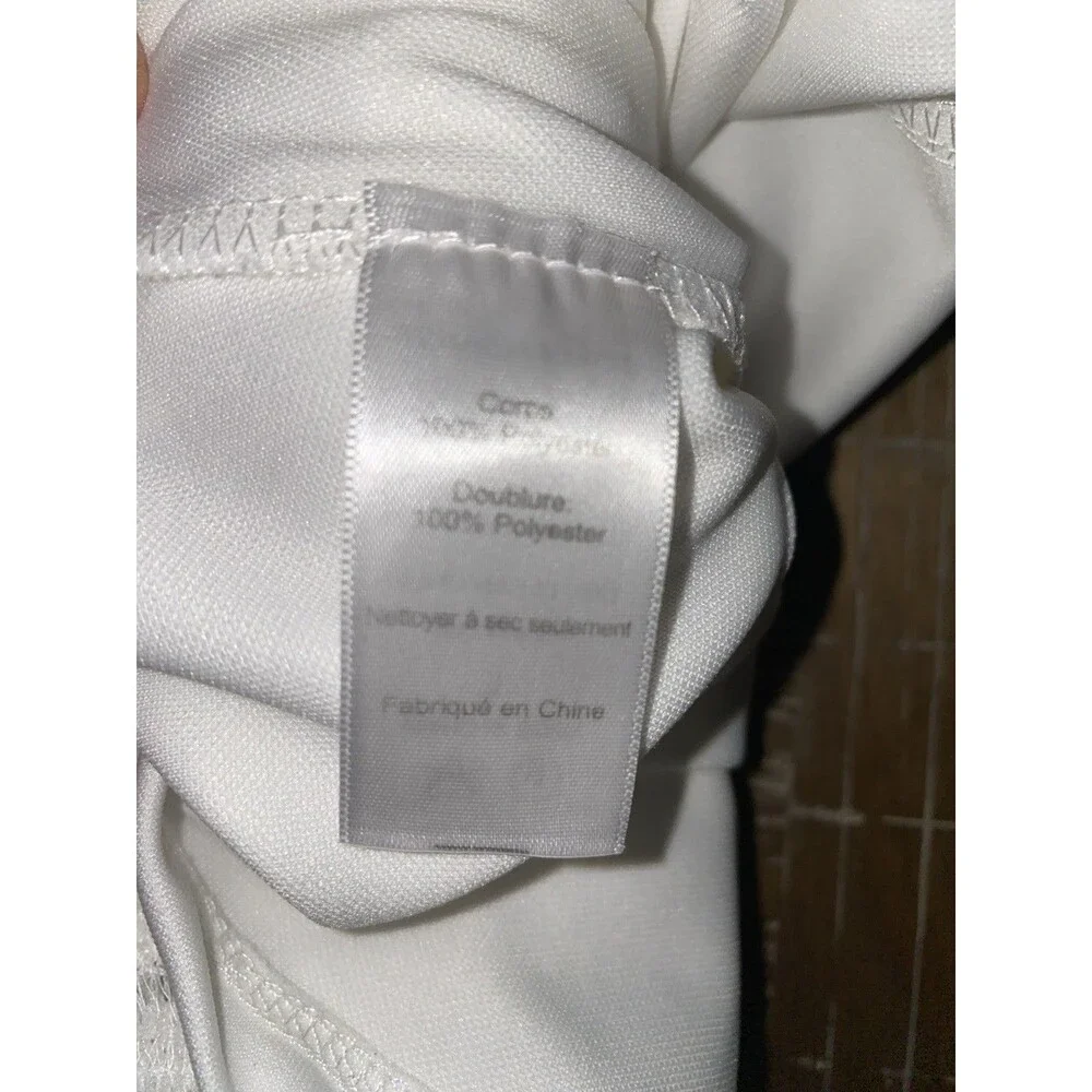 ASTR THE LABEL White Floral Lace Mini Dress Scalloped Hem Bridal Shower Large